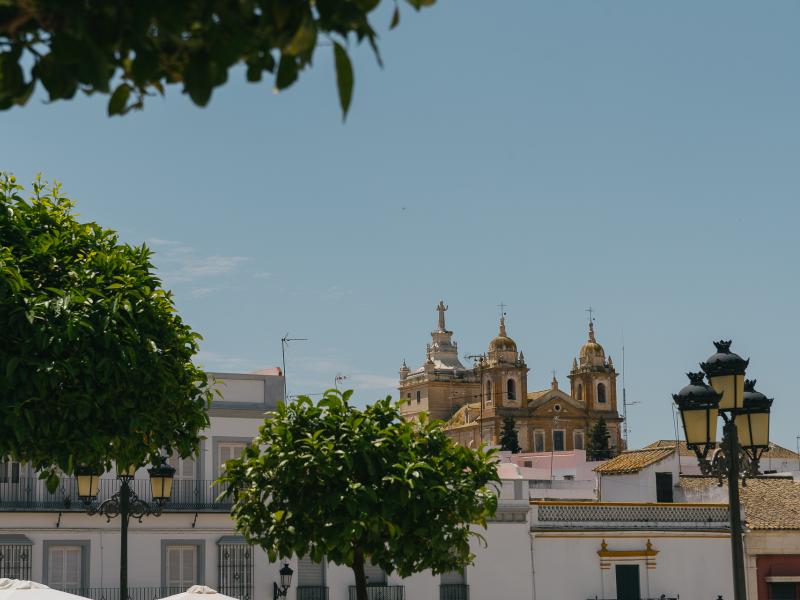 Marchena-Parte de la Iglesia y Convento de San Agustín desde la Plaza del Ayuntamiento