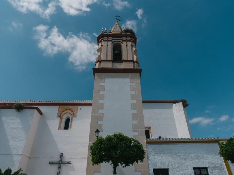 Huévar del Aljarafe. Campanario de la Iglesia Parroquial de Ntra Sra de la Asunción