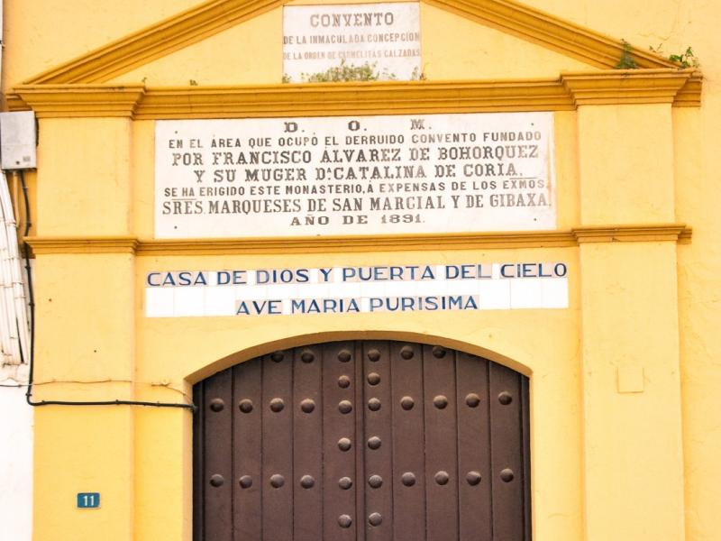 Utrera. Puerta del Convento de la Purísima Concepción