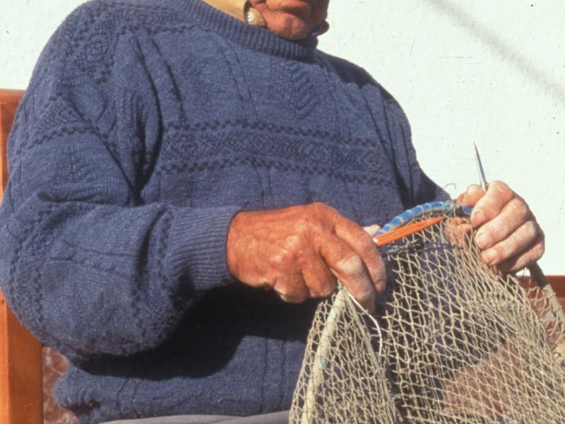 Isla Mayor-Lugareño preparando redes de pesca