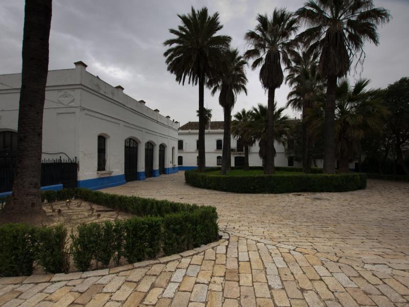Villamanrique de la Condesa. Palacio de Orleans, fachada y jardines