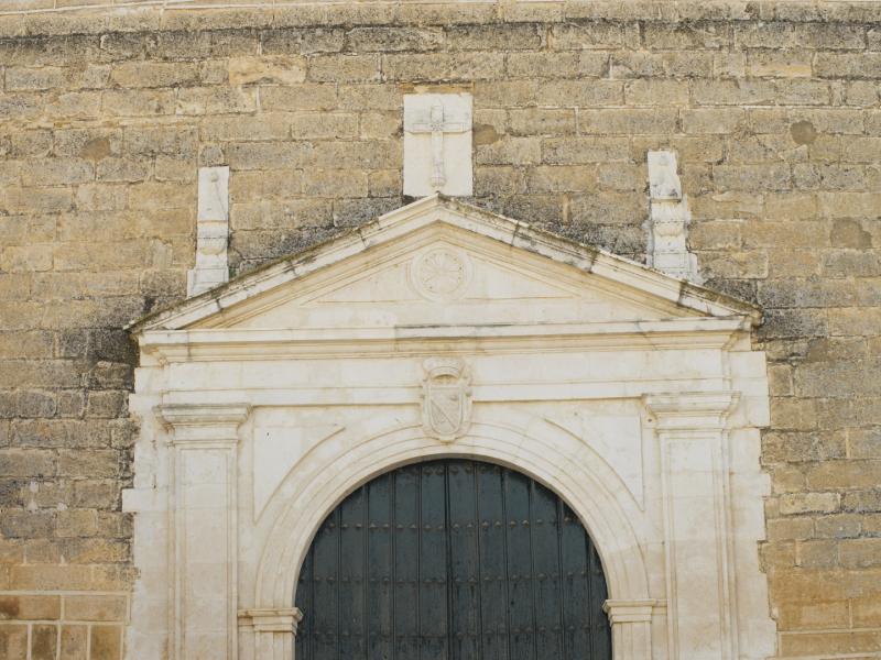 Detalle de la fachada de la iglesia
