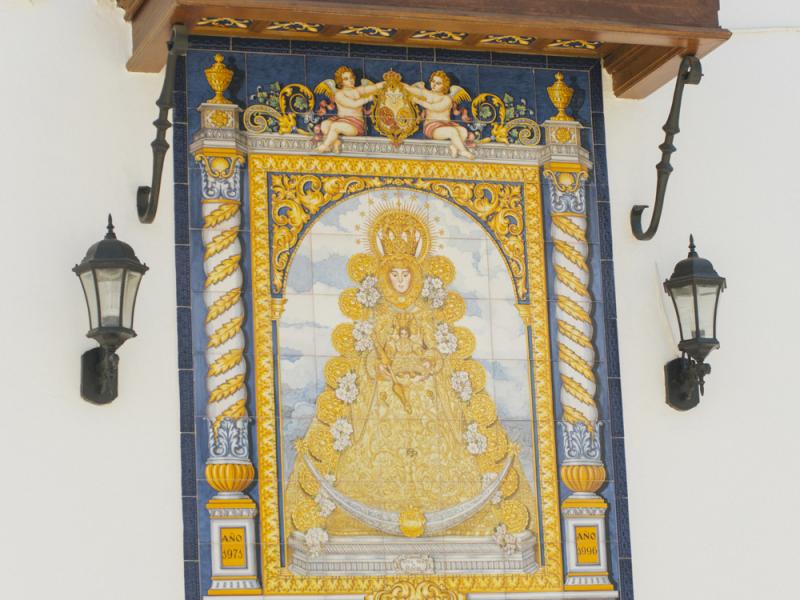 Villanueva del Ariscal. Azulejo de la Virgen del Rocío