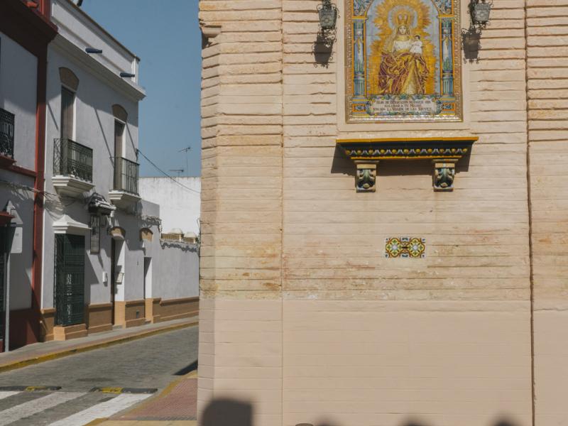 Benacazón. Azulejo iglesia Santa María de las Nieves