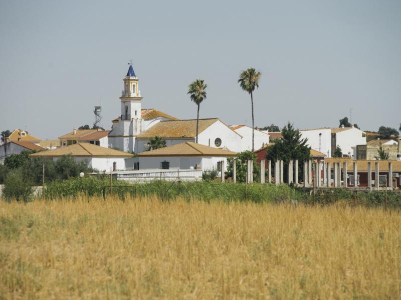 El Garrobo. Vista panorámica con la iglesia de la Purísima Concepción
