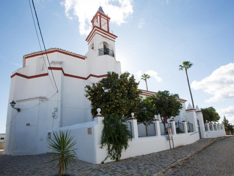 El Garrobo. Vista panorámica con la Iglesia Parroquial de la Concepción