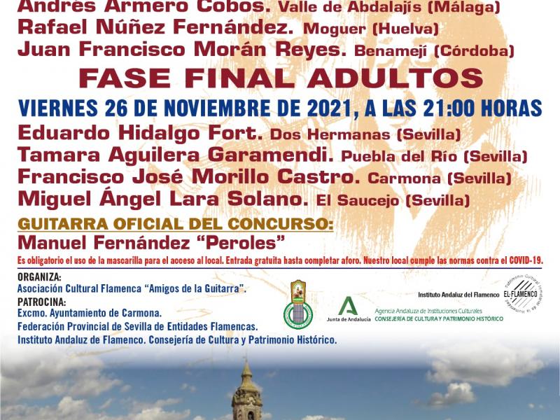 XXXVIII Concurso Nacional de Cante Flamenco Ciudad de Carmona