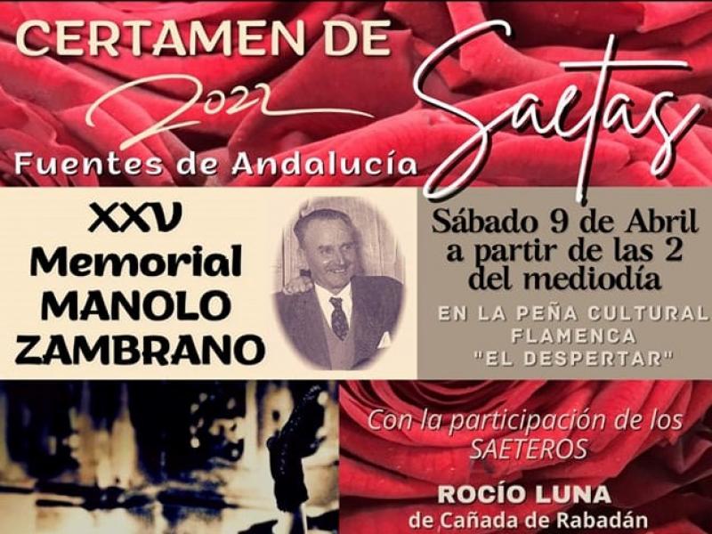 XXV Memorial Manolo Zambra - Certamen de Saetas