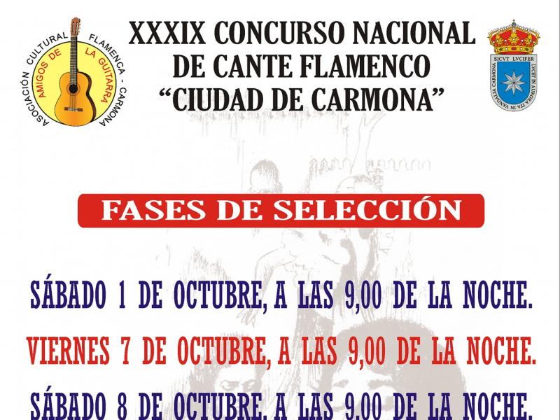XXXIX Concurso Nacional de Cante Flamenco Ciudad de Carmona