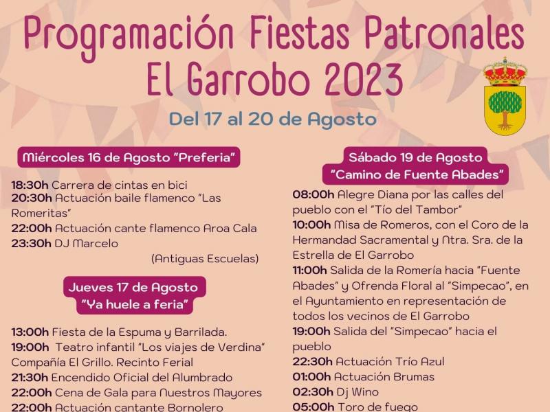 Fiestas Patronales El Garrobo 2023