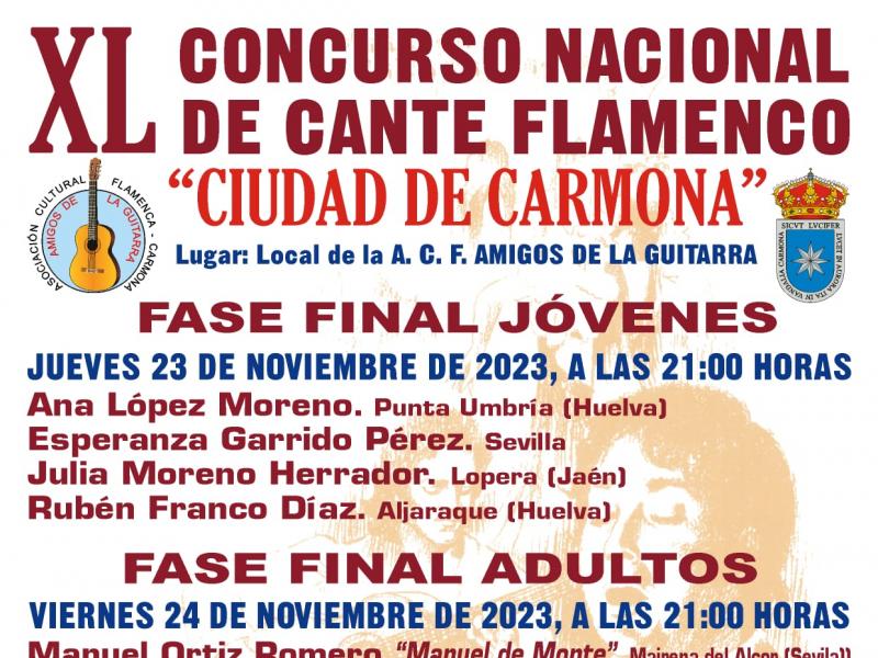 XL Concurso Nacional de Cante Flamenco Ciudad de Carmona