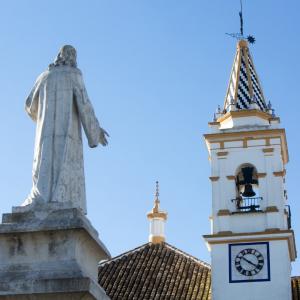 Valencina-Vista aérea de la Iglesia de Nuestra Señora de la Estrella